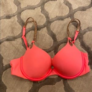 Victorias Secret neon Orange & leopard print bra